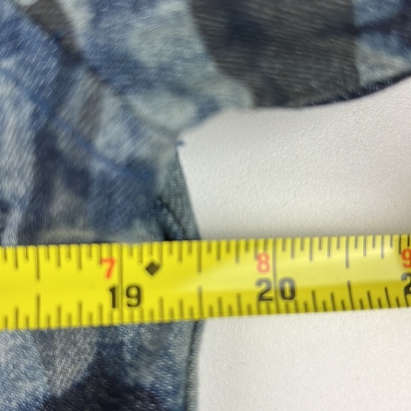 Chico's Women's Blue Embroidered Beaded Floral Batik Denim Jean Jacket - Picture 5 of 8